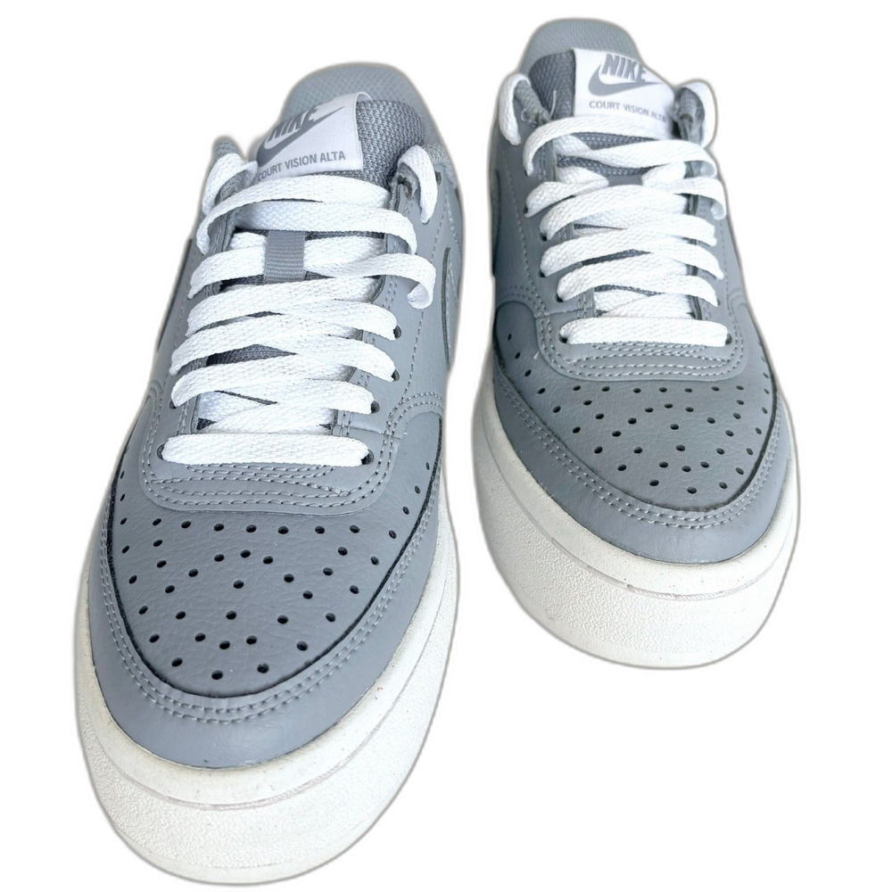 Nike Court Vision Alta LTR Size 6 Womens Ashen Slate/White - Picture 6 of 9